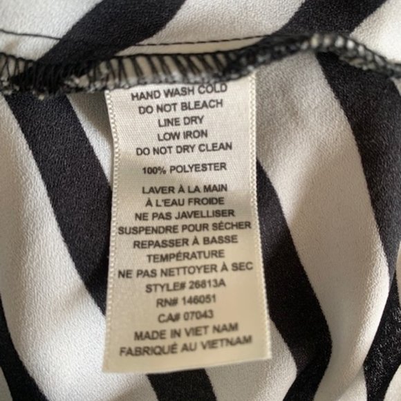 Monteau Draped Striped Sleeveless Blouse - Picture 3 of 4